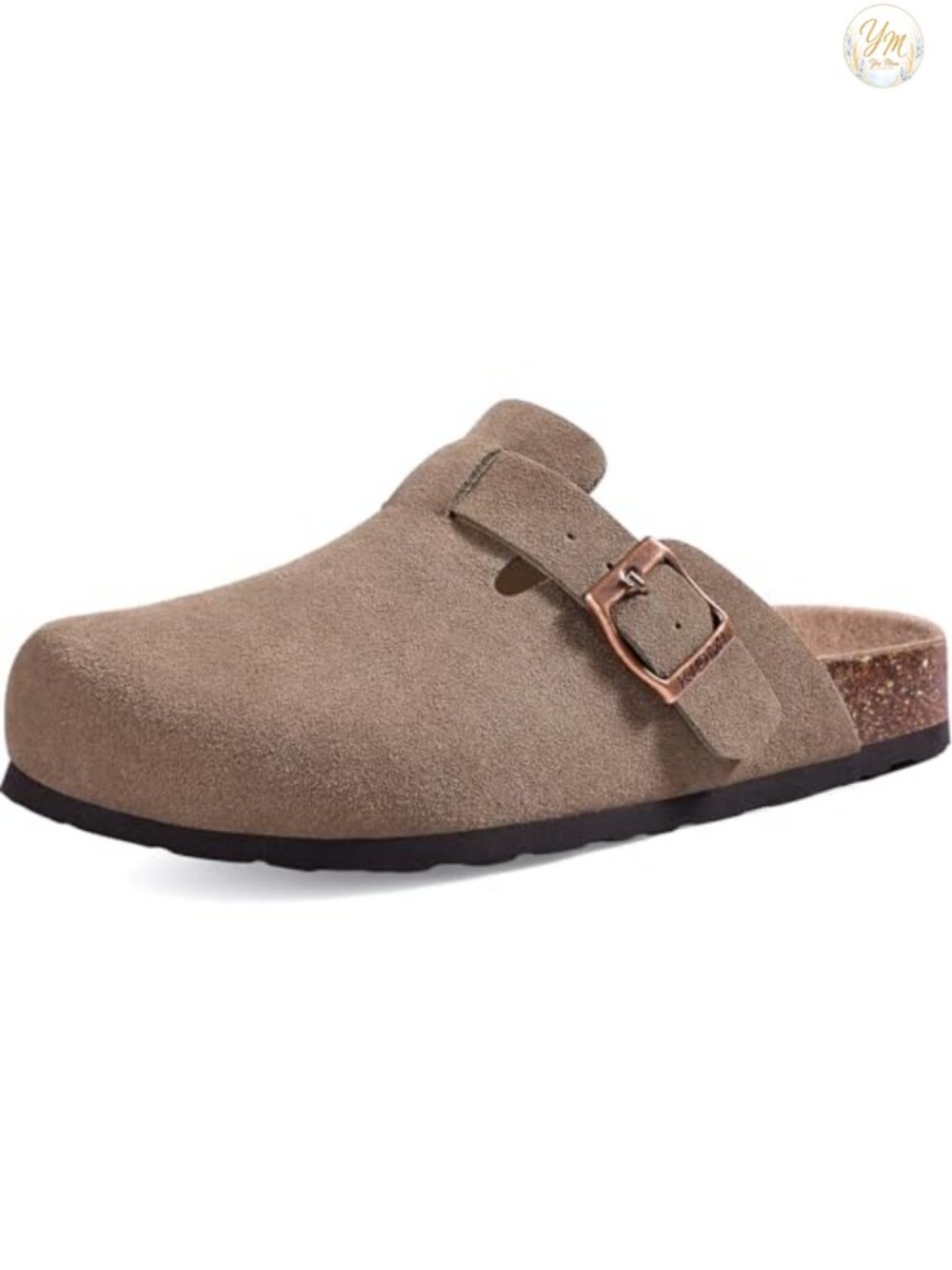 Vegan Suede Mules Clogs Cork Footbed Slip-On Women's Shoes Comfortable